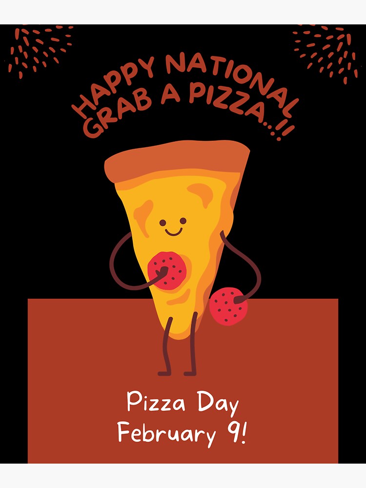 "National pizza day 2023" Sticker for Sale by Blackowl003 Redbubble