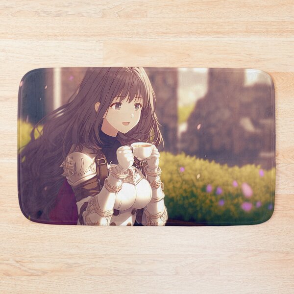 Item preview, Portrait of a fantasy female crusader named Aurora drinking coffee designed and sold by PJGartui.