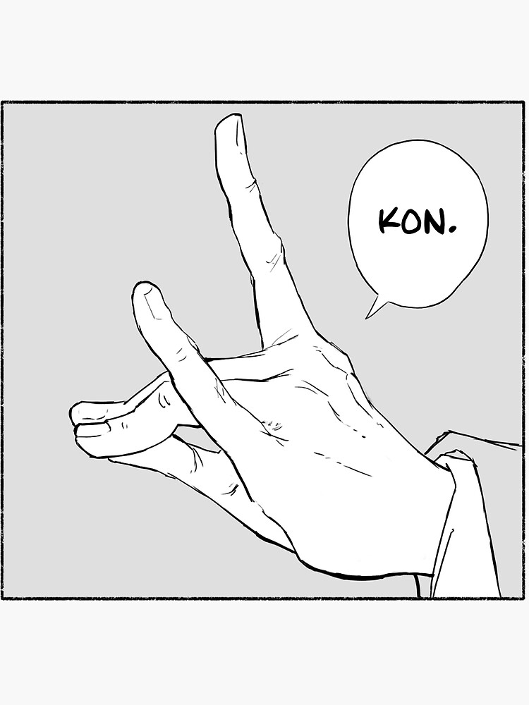 "Chainsaw man aki hand kon" Sticker for Sale by MoriaDoesArt Redbubble