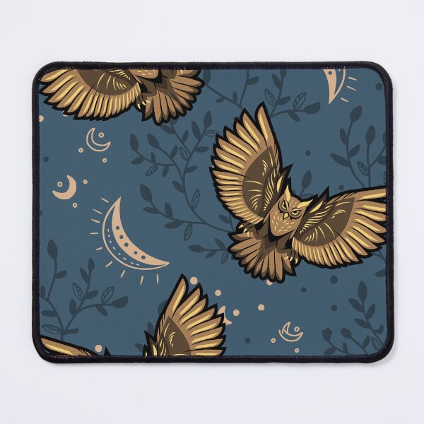 Item preview, Owls Blue night designed and sold by ShoutForJoy.