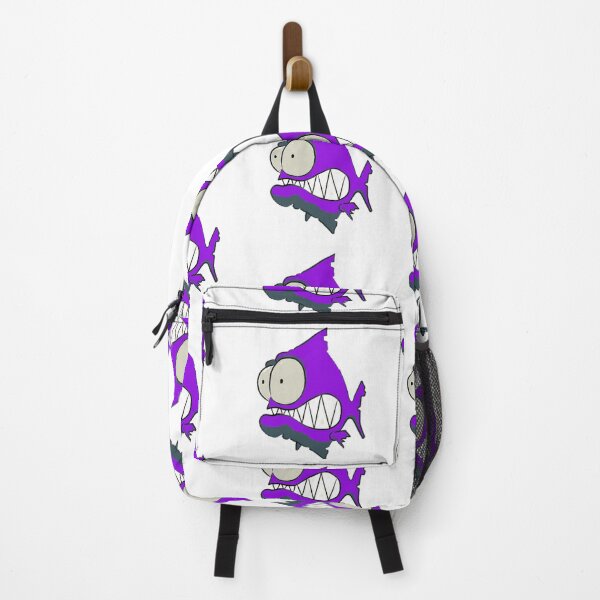 Item preview, d53-3 Purple Piranha, Fish, Cute Fish, Funny Fish, Funny Animals, Surprised Fish, Confused Piranha, Scared Piranha, Big Eyes, Beautiful Teeth, Laughing, Excited, Dangerous Fish, Sea creatures designed and sold by bcbutika.