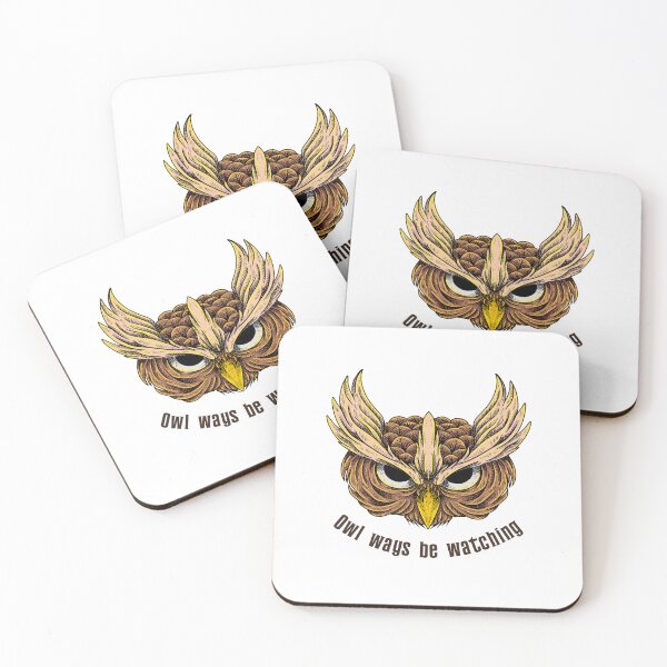 Item preview, Owlways be watching,  Owl Quote designed and sold by VarnaChitra.