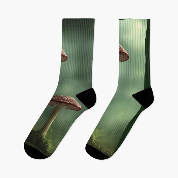 Item preview, Magic mushrooms in a dark forest - psychedelic. designed and sold by Maniock.