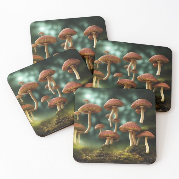 Artikelvorschau,  Dunkle neblige Zauberpilze – Psilocybin. entworfen und verkauft von Maniock.