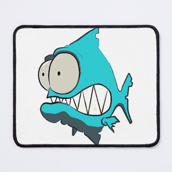Item preview, id53-5 Turquoise Piranha, Fish, Cute Fish, Funny Fish, Funny Animals, Surprised Fish, Confused Piranha, Scared Piranha, Big Eyes, Beautiful Teeth, Laughing, Excited, Dangerous Fish, Sea creatures designed and sold by bcbutika.