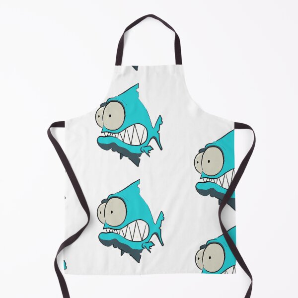 Item preview, id53-5 Turquoise Piranha, Fish, Cute Fish, Funny Fish, Funny Animals, Surprised Fish, Confused Piranha, Scared Piranha, Big Eyes, Beautiful Teeth, Laughing, Excited, Dangerous Fish, Sea creatures designed and sold by bcbutika.
