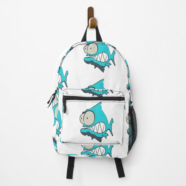 Item preview, id53-5 Turquoise Piranha, Fish, Cute Fish, Funny Fish, Funny Animals, Surprised Fish, Confused Piranha, Scared Piranha, Big Eyes, Beautiful Teeth, Laughing, Excited, Dangerous Fish, Sea creatures designed and sold by bcbutika.