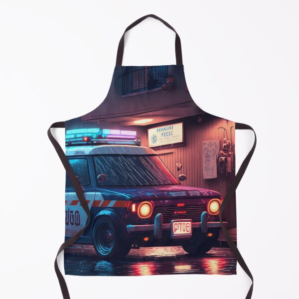Item preview, Retro Police Car on Duty in the Streets of Tokyo designed and sold by ultra-cool.