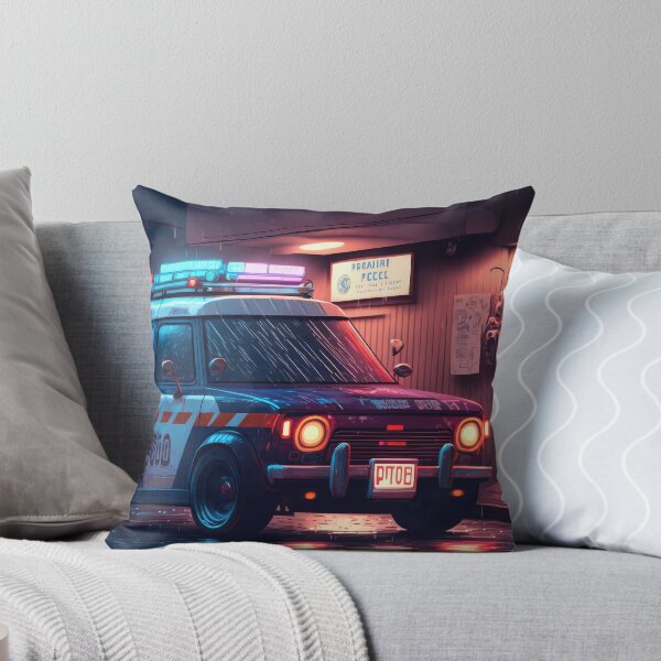 Item preview, Retro Police Car on Duty in the Streets of Tokyo designed and sold by ultra-cool.