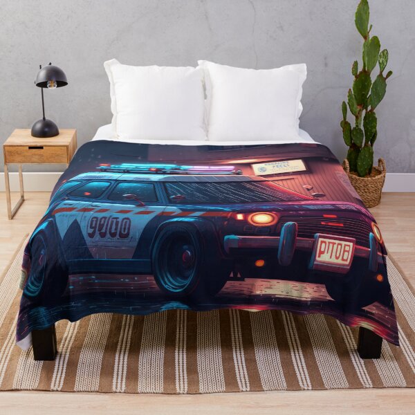 Item preview, Retro Police Car on Duty in the Streets of Tokyo designed and sold by ultra-cool.
