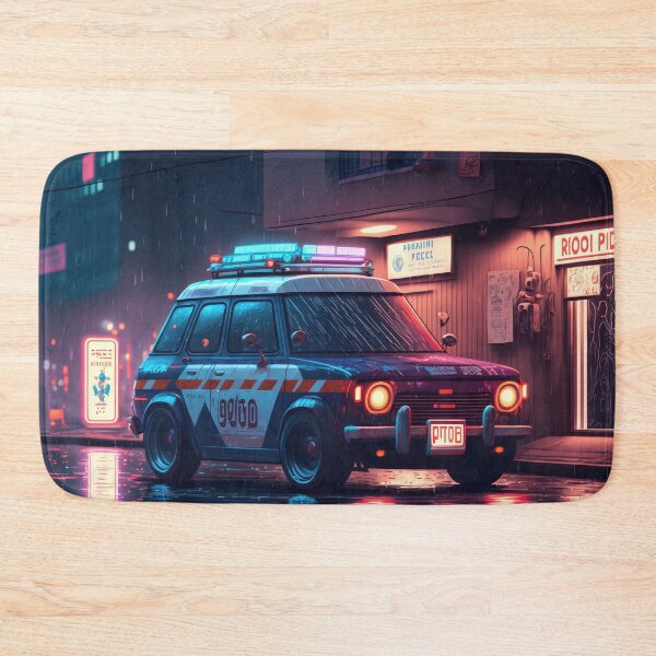 Item preview, Retro Police Car on Duty in the Streets of Tokyo designed and sold by ultra-cool.