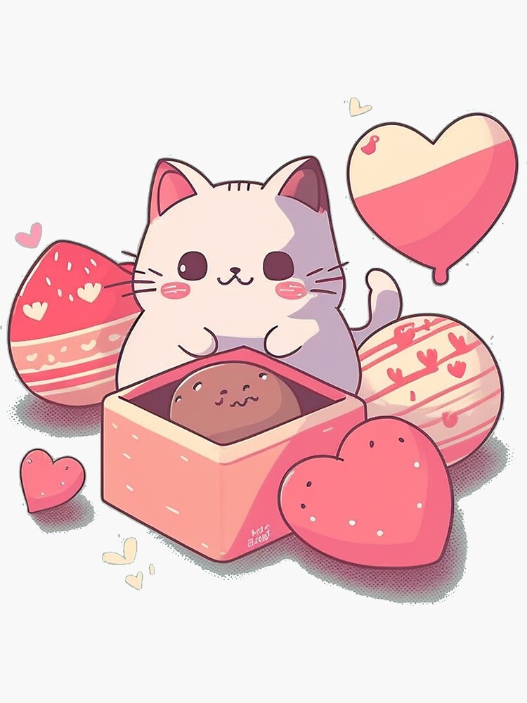 Cat Mochi All You Need Is Love Sticker For Sale By Jacob1114hk Redbubble 4146