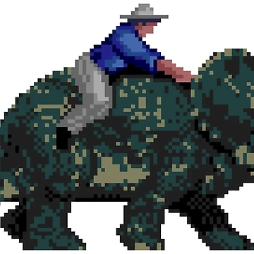 Artwork thumbnail, Triceratops Ride by Shy Guy's Pixels