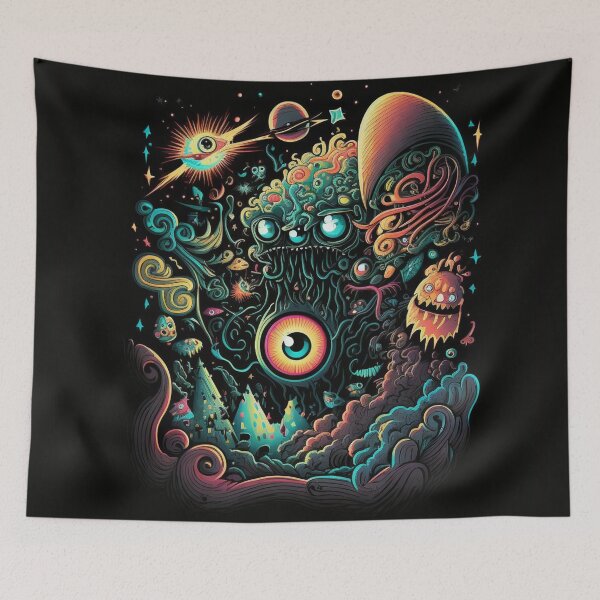 Item preview, abstract artificial monsters in galaxy designed and sold by toxicdz.