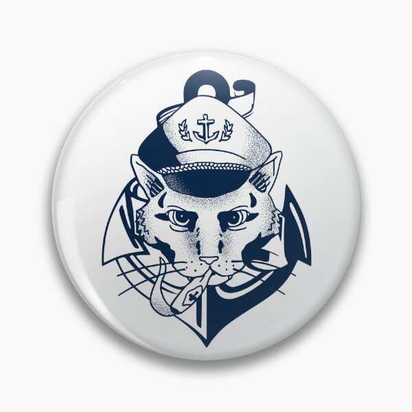 Item preview, Vintage Nautical Cat designed and sold by NerdyCotton.