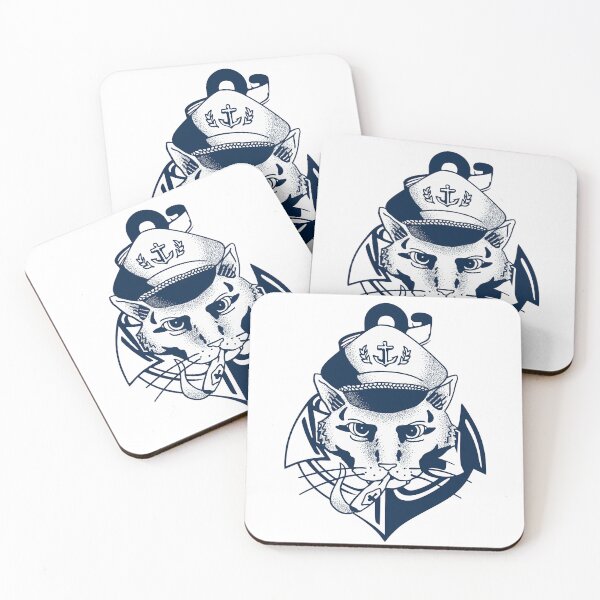 Item preview, Vintage Nautical Cat designed and sold by NerdyCotton.