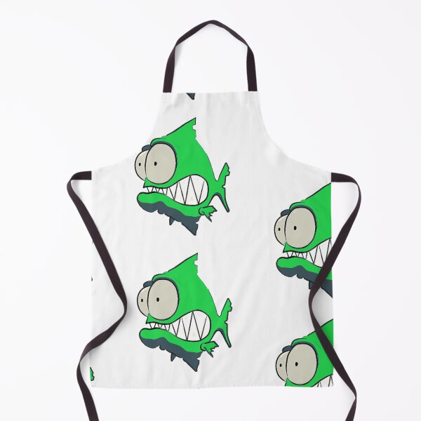Item preview, id53-6 Green Piranha, Fish, Cute Fish, Funny Fish, Funny Animals, Surprised Fish, Confused Piranha, Scared Piranha, Big Eyes, Beautiful Teeth, Laughing, Excited, Dangerous Fish, Sea creatures designed and sold by bcbutika.