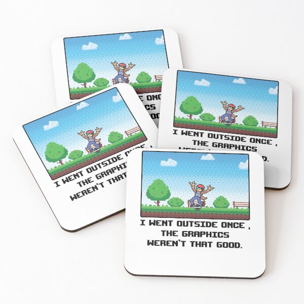 Item preview, funny onewheel design pixel art For video games lovers  - i went outside once the graphics weren't that good  designed and sold by QUEEN-WIVER.