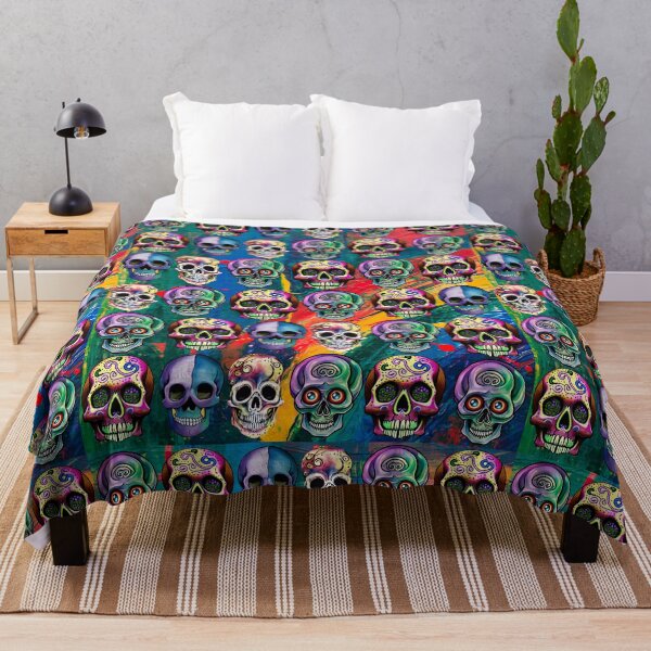 Item preview, FESTIVE COLORFUL SKULL PATTERNS - WATERCOLOR PAINT designed and sold by DanaMire.