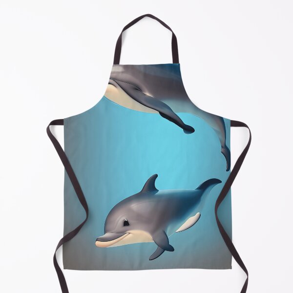 Item preview, Two cute dolphins 3d illustration designed and sold by lalylaura.