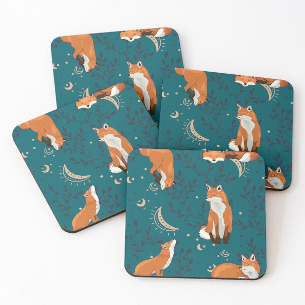 Item preview, Foxes Green Night designed and sold by ShoutForJoy.