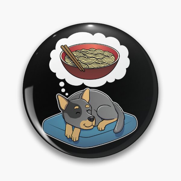 Item preview, Australian Cattle Dog dreaming about Instant Noodles designed and sold by DoggieDelights.