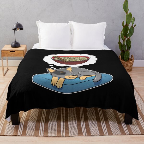 Item preview, Australian Cattle Dog dreaming about Instant Noodles designed and sold by DoggieDelights.
