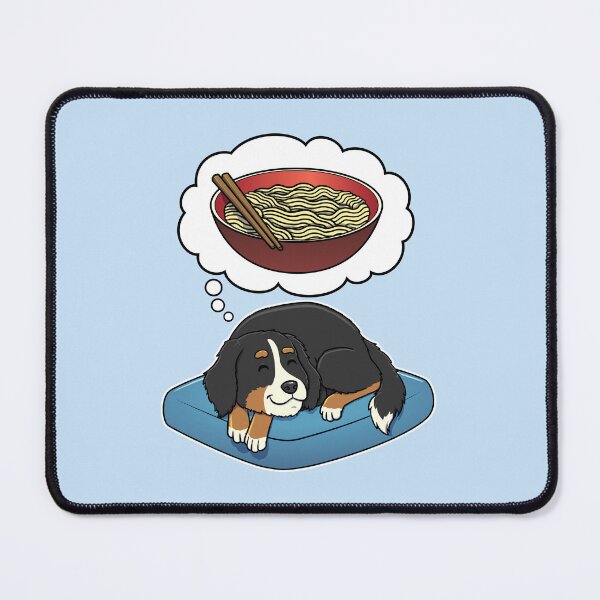 Artikelvorschau, Bernese Mountain Dog dreaming about Instant Noodles entworfen und verkauft von DoggieDelights.