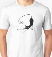 Black cat silhouette Unisex T-Shirt