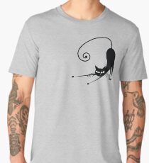 Black cat silhouette Men's Premium T-Shirt