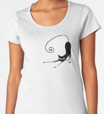 Black cat silhouette Women's Premium T-Shirt