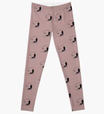 Black cat silhouette Leggings