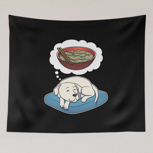 Item preview, Dogo Argentino dreaming about Instant Noodles designed and sold by DoggieDelights.