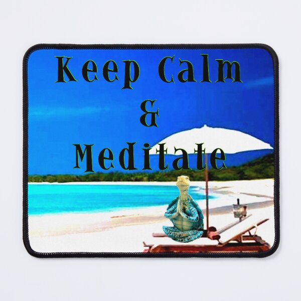 Item preview, Keep Calm and meditate at the beach  designed and sold by redDottyDesign.