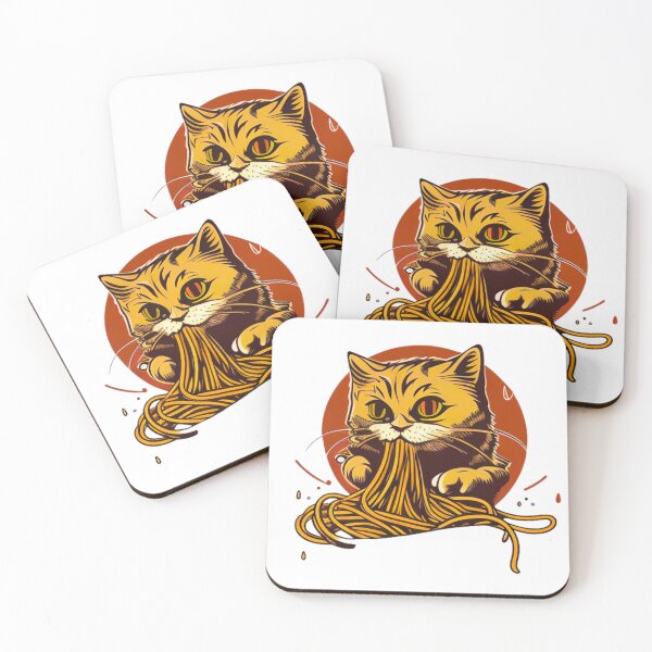 Item preview, Cat eating spaghetti a Spaghetti Cat designed and sold by ValleyDream.