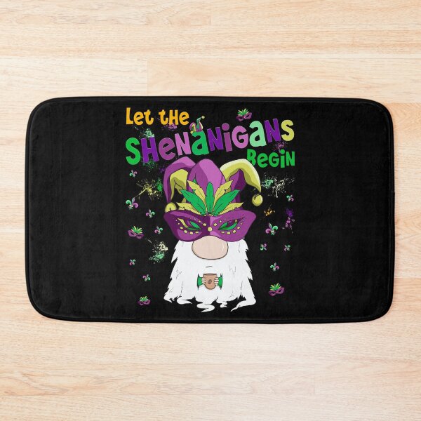 Item preview, Let The Shenanigans Begin Cute Gnome Coffee Lover Mardi Gras designed and sold by r-silver.