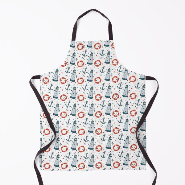 Item preview, Lighthouse, lifebuoy, anchor nautical pattern designed and sold by AnaArt42.