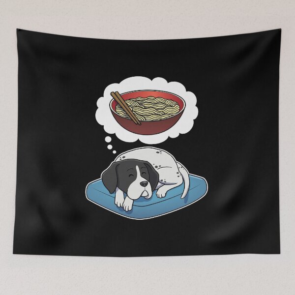 Item preview, English Pointer dreaming about Instant Noodles designed and sold by DoggieDelights.