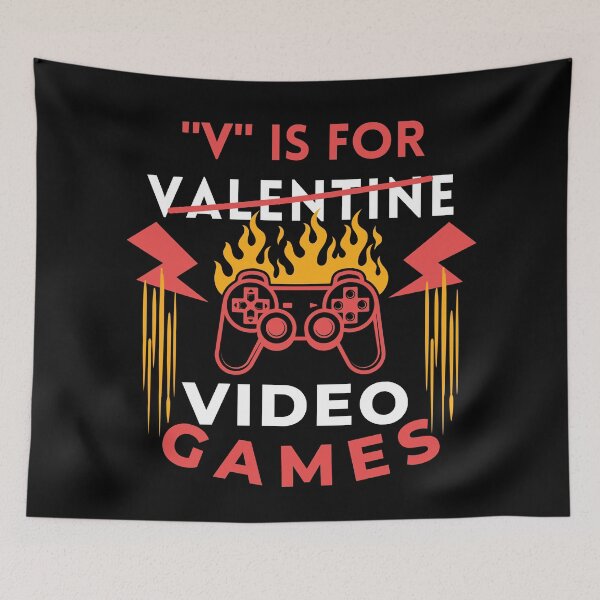 Item preview, V is for video games, gaming, gamers love 10 designed and sold by Escapene.