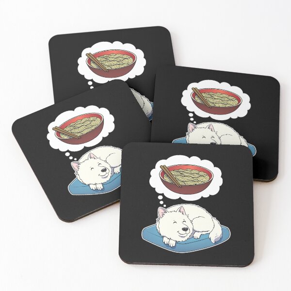 Item preview, Samoyed dreaming about Instant Noodles designed and sold by DoggieDelights.