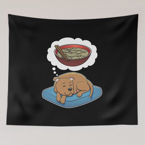 Artikelvorschau, Staffordshire Bull Terrier dreaming about Instant Noodles entworfen und verkauft von DoggieDelights.