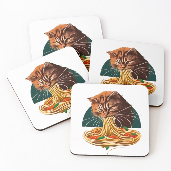 Item preview, Cat eating spaghetti a Spaghetti Cat designed and sold by ValleyDream.