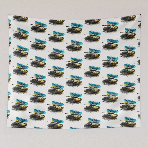 Item preview, Tanque ucraniano con banderas designed and sold by pixeldizajn.