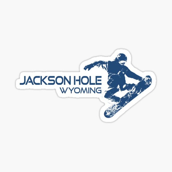 Jackson Hole Wyoming Snowboarder Sticker for Sale by esskay