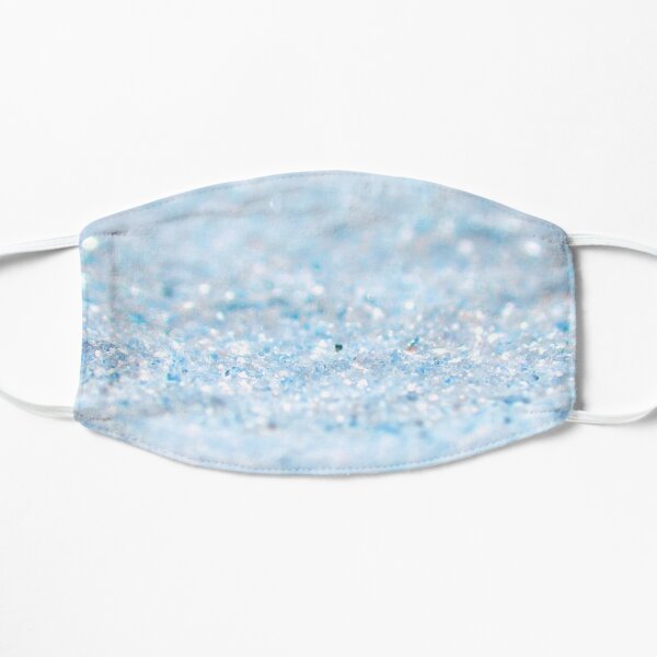 ice blue sparkle Flat Mask