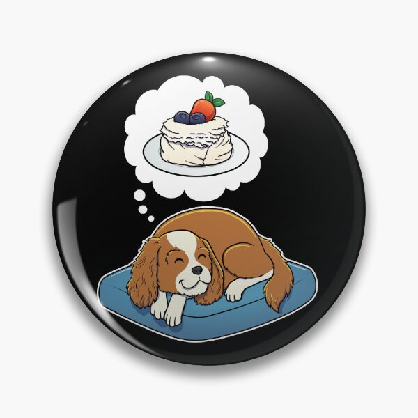 Artikelvorschau, Cavalier King Charles Spaniel dreaming about Pavlova entworfen und verkauft von DoggieDelights.