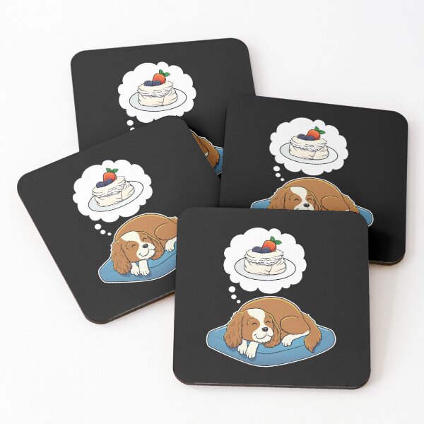 Item preview, Cavalier King Charles Spaniel dreaming about Pavlova designed and sold by DoggieDelights.