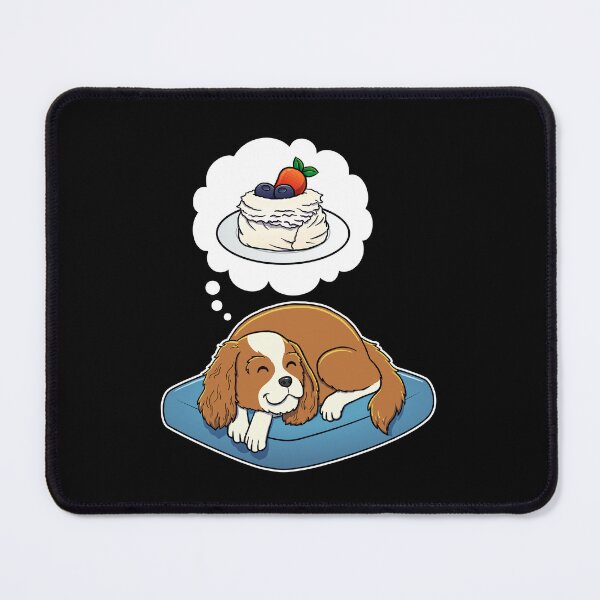 Item preview, Cavalier King Charles Spaniel dreaming about Pavlova designed and sold by DoggieDelights.