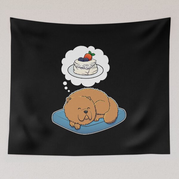 Item preview, Chow Chow dreaming about Pavlova designed and sold by DoggieDelights.