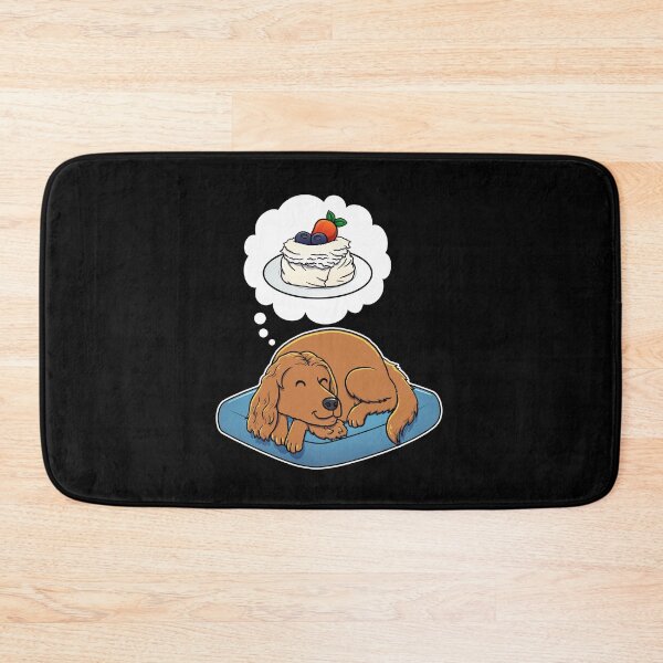 Item preview, English Cocker Spaniel dreaming about Pavlova designed and sold by DoggieDelights.